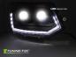 Preview: Ugrade Design Voll LED Tagfahrlicht Scheinwerfer für VW T5 GP (Facelift) 10-15 schwarz mit dynamischen LED Blinker und Welcome Funktion!