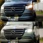 Preview: Voll LED Tagfahrlicht Scheinwerfer Set für Mercedes Benz Sprinter W907/W910 18+ schwarz/chrom