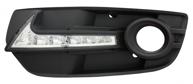 LED Upgrade Design Tagfahrlicht Blenden Set für Audi Q5 8R 08-16 chrom