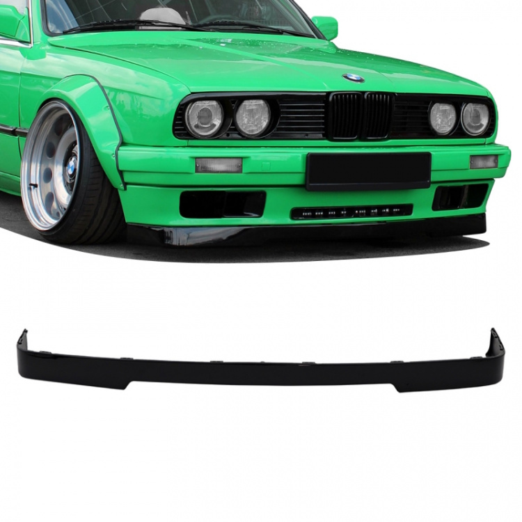 Frontspoiler Lippe vorne Spoiler hochglanz Schwarz IS passt für BMW E30 ab 87-94