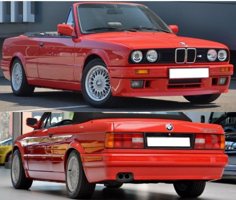 Upgrade Design Bodykit (Heckstoßstange + Frontstoßstange) für BMW 3er E30 85-94 Tech II Style