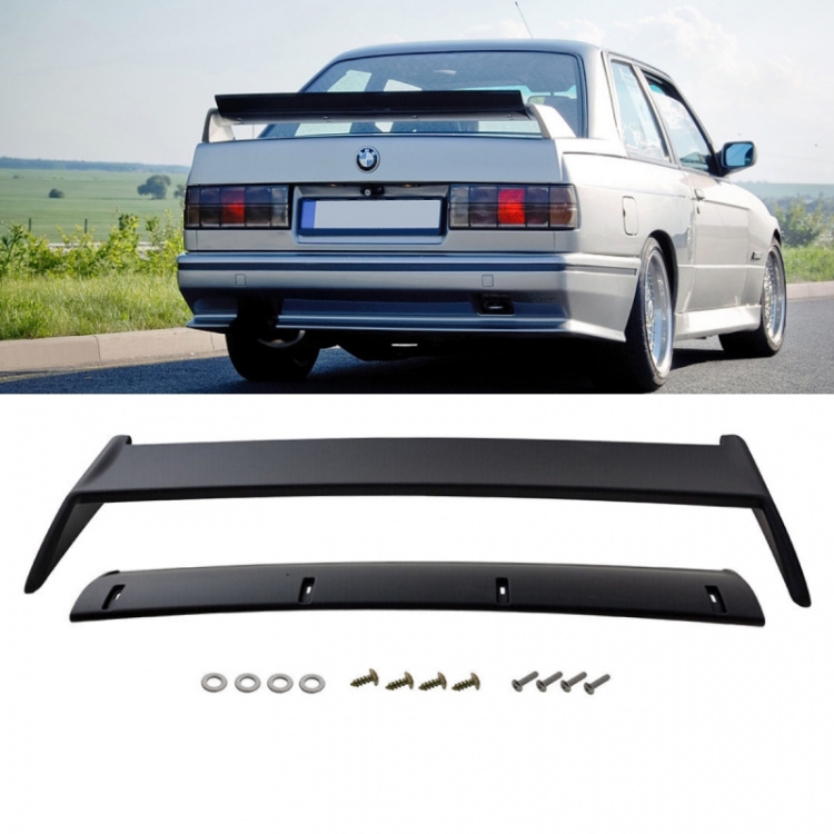 Heckspoiler Theke Lippe Sport schwarz passend für BMW 3er E30 Limousine Cabriolet 82-93 nicht M3