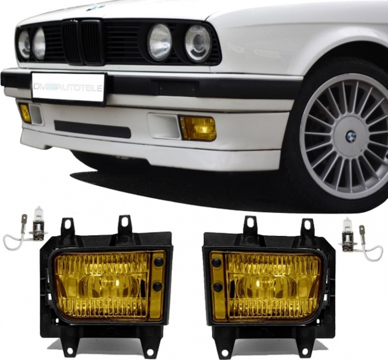 Upgrade Design Nebelscheinwerfer BMW 3er E30 Facelift ab 87+ gelb