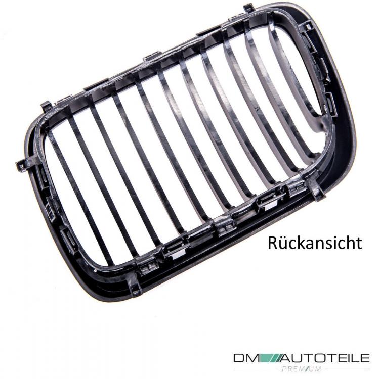 Kühlergrill Grill SET Schwarz Glanz Einzelsteg für BMW 3er E36 Facelift ab 1996