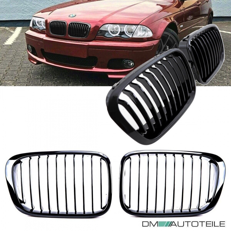 Kühlergrill Performance hochglanz schwarz passt für BMW E46 Limousine Touring VFL ab 1998-2001