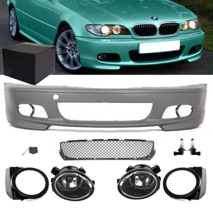 Coupe Cabrio Sport Stoßstange vorne passt für BMW 3er E46 99-07+NSW für M-Paket II passend