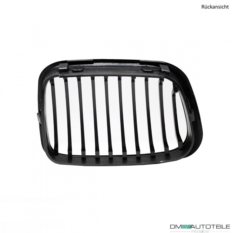 SATZ 2x Kühlergrill Schwarz Matt passend für BMW E46 Limo Touring 98-01