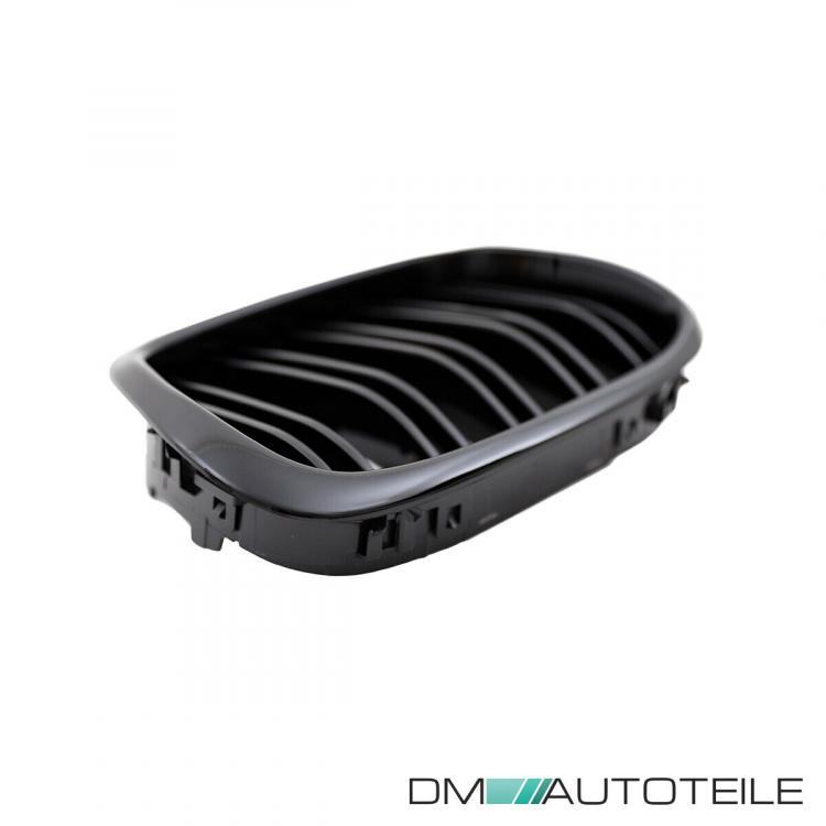 2x Grill Kühlergrill Schwarz Hochglanz Doppelsteg passend für BMW 5er E39 + M M5