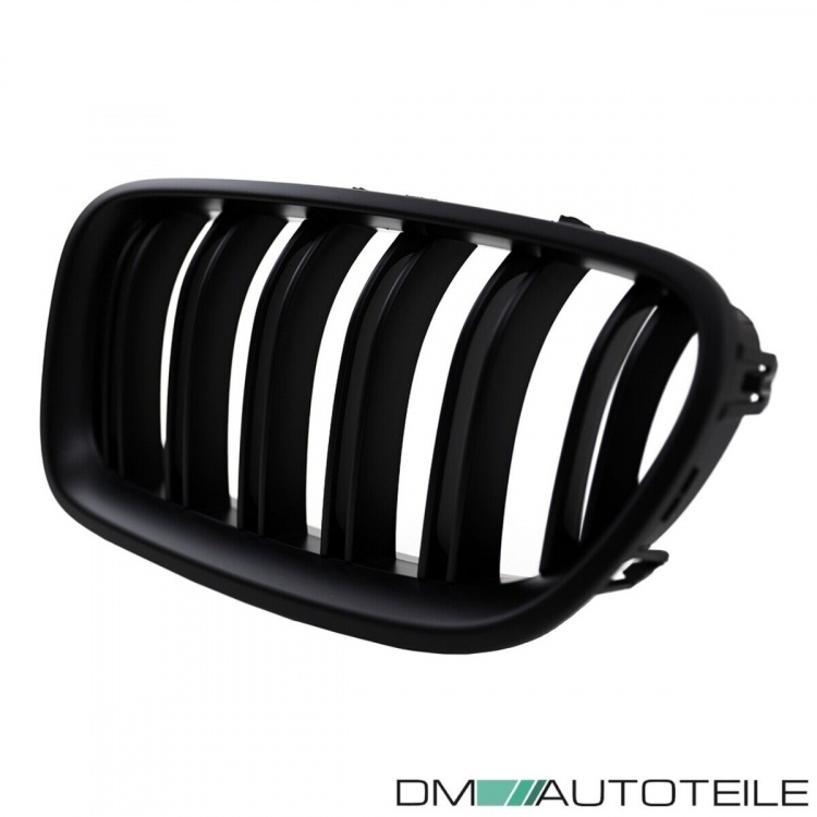 2x Kühlergrill Grill Schwarz MATT Doppelsteg passend für BMW F10 F11 auch M M5