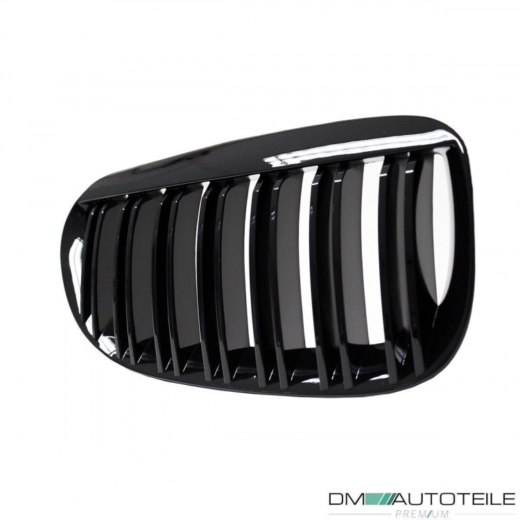 SET Doppelsteg Kühlergrill Schwarz GLANZ Performance passt für BMW E63 E64 02-10