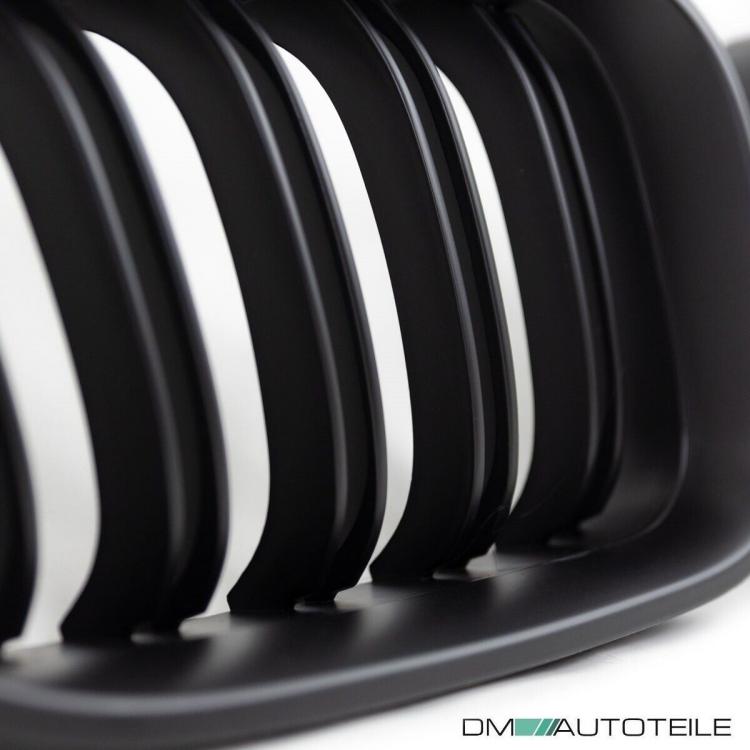 2x Kühlergrill Schwarz Matt Doppelsteg passend für BMW 6er F12 F13 + M M6