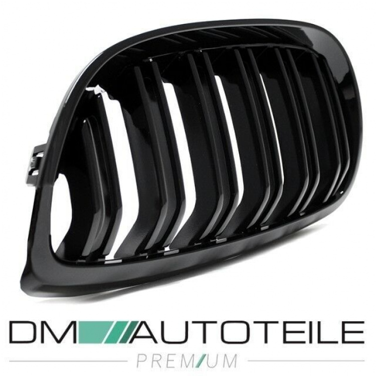 SET Doppelsteg Kühlergrill Schwarz GLANZ passt für BMW 3er E92 E93 06-10 + M M3