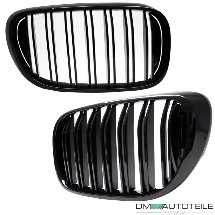 Doppelsteg Kühlergrill Schwarz GLANZ Performance passt für BMW 7er G11 G12 2014