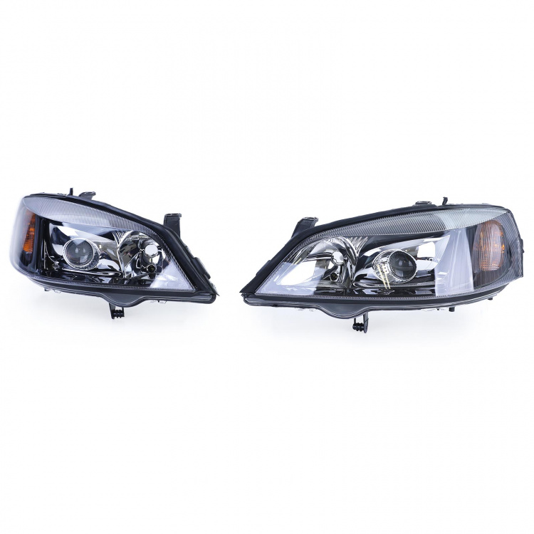 Xenon Klarglas Scheinwerfer Set für Opel Astra G 97-04 schwarz