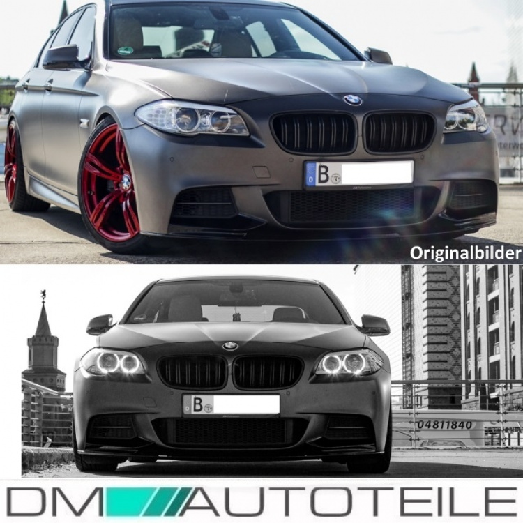 Sport -Performance Spoiler + Diffusor + Ansätze Schwarz Matt passt für BMW 5er F10 F11 M-Paket M550 +ABE