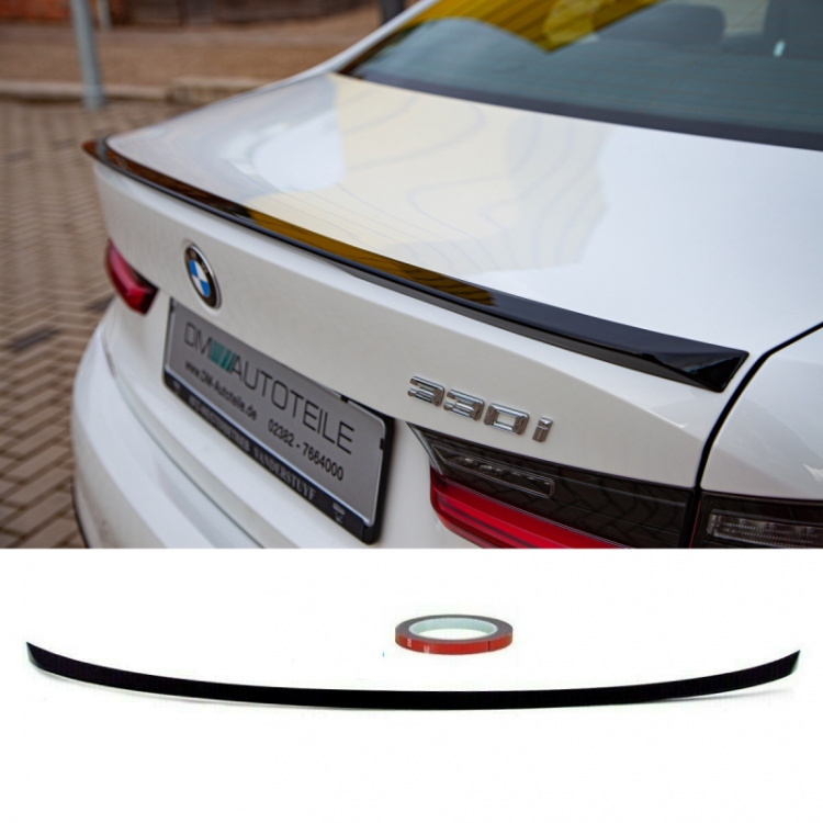 SET Sport-Performance Heckspoiler Hecklippe Schwarz glanz 668 passend für BMW G20 + 3M + ABE