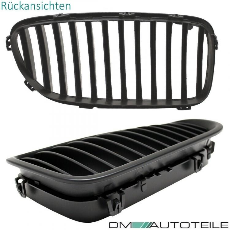 2x Kühlergrill Grill Schwarz Matt Seidenmatt passend für BMW F10 F11 auch M M5