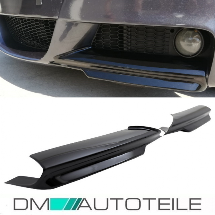 Vorfacelift Satz Flaps Spoiler Splitter Lippe schwarz Glanz passt für BMW  3er E90 E91 Baujahr 05-08 mit M-Paket