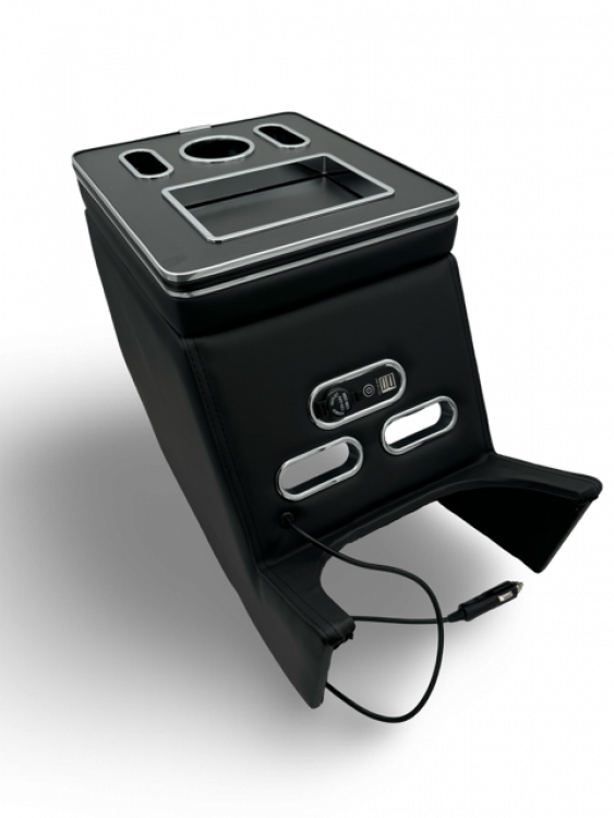 New Edition Staufach Mittelkonsole Ablage für alle Mercedes Benz V-Klasse W447 14-21 mit LED Beleuchtung, USB