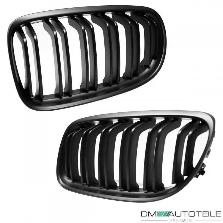 Set Kühlergrill Doppelsteg Schwarz Matt passend für BMW 3er E90 E91 LCI Bj.08-11 auch M