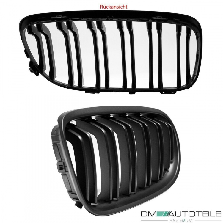 Set Kühlergrill Doppelsteg Schwarz Matt passend für BMW 3er E90 E91 LCI Bj.08-11 auch M