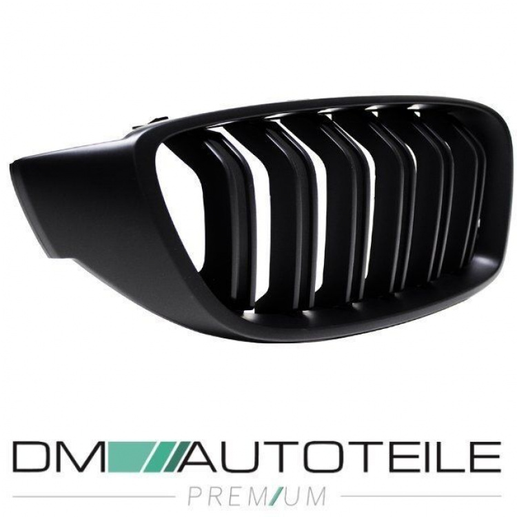 Set Kühlergrill Doppelsteg Schwarz Matt passend für BMW 4er F32 F33 F36 auch für M M4
