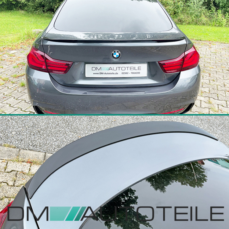 Sport-Performance Heckspoiler Hecklippe Schwarz Glanz 475 Code hinten passend für BMW 4er F36 Gran Coupe ab Baujahr 2013 - Heute