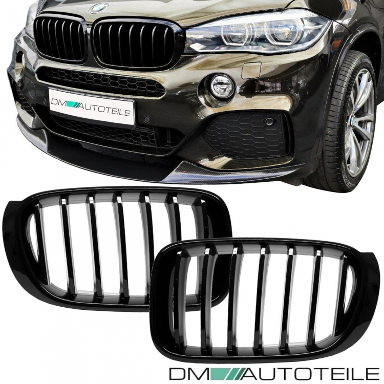 Set Sport - Performance Kühlergrill Frontgrill für BMW X3 F25 X4 F26 Schwarz Glanz lackiert ab 2014