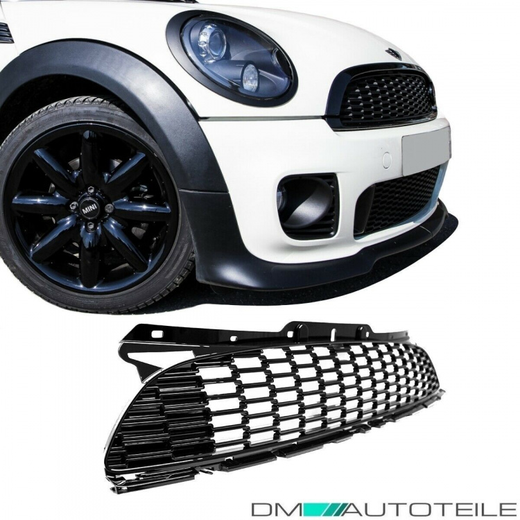 Mini Cooper R56 R57 Kühlergrill SET 3-teilig 2006-2009 hochglanz Schwarz