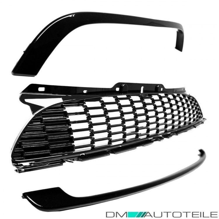 Mini Cooper R56 R57 Kühlergrill SET 3-teilig 2006-2009 hochglanz Schwarz
