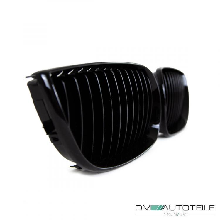 Set Performance Kühlergrill Schwarz Glanz passend für BMW 1er E87 E81 Bj 04-07