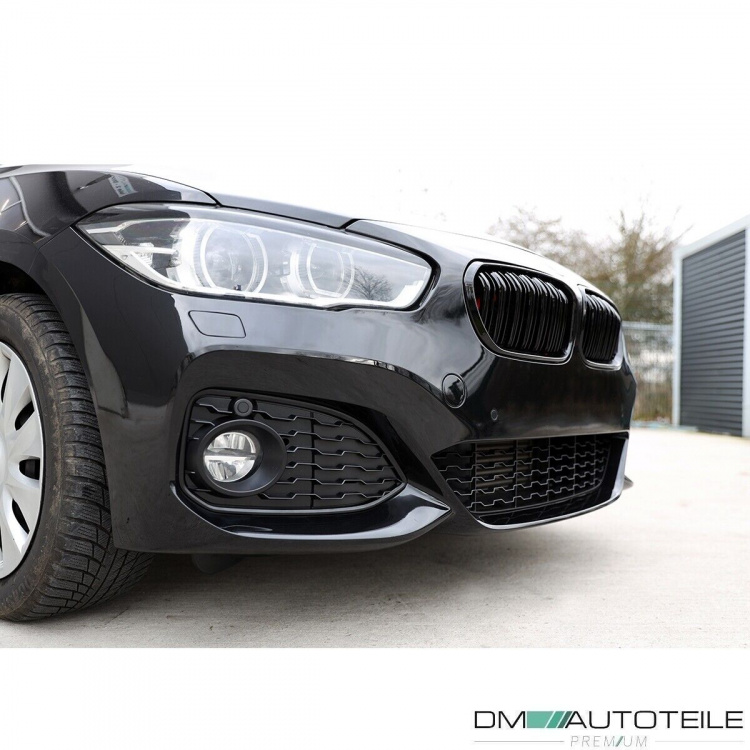 Kühlergrill Doppelsteg Schwarz Hochglanz passend für BMW 1er F20 F21 LCI ab 2015