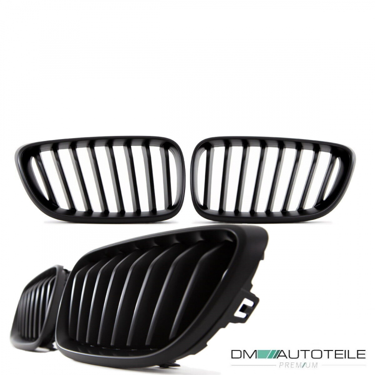 Set Performance Kühlergrill für BMW 2er F22 F23 passend auch M2 Schwarz Matt