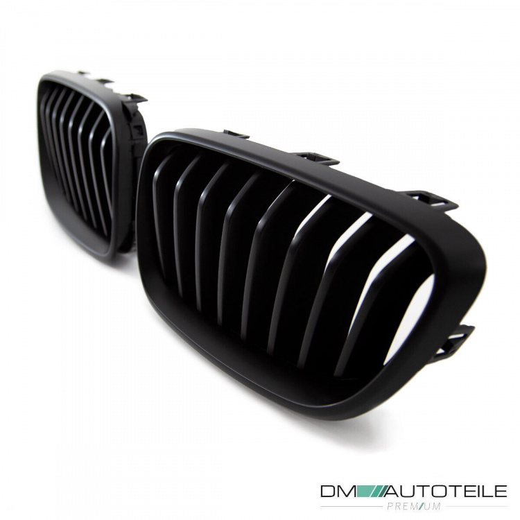 Set Performance Kühlergrill für BMW 2er F22 F23 passend auch M2 Schwarz Matt