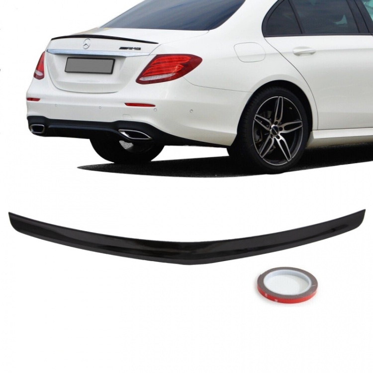 Set Kofferraumspoiler Heckspoiler Spoiler Schwarz für Mercedes W212 +Zubehör für E63 AMG