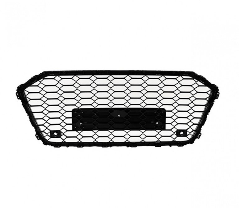 Upgrade Sportgrill / Kühlergrill für Audi A6 4G (C8) 2018+ in Wabengitter Design Hochglanz schwarz