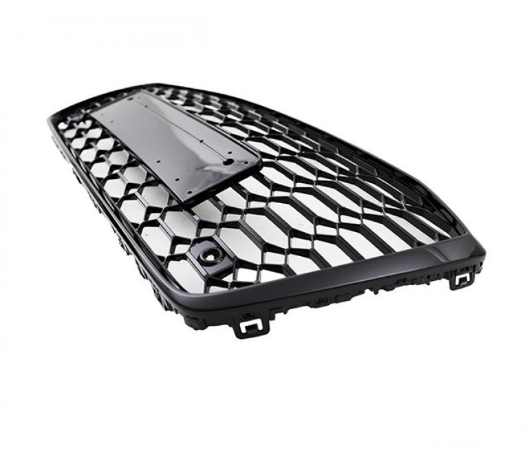 Upgrade Sportgrill / Kühlergrill für Audi A6 4G (C8) 2018+ in Wabengitter Design Hochglanz schwarz