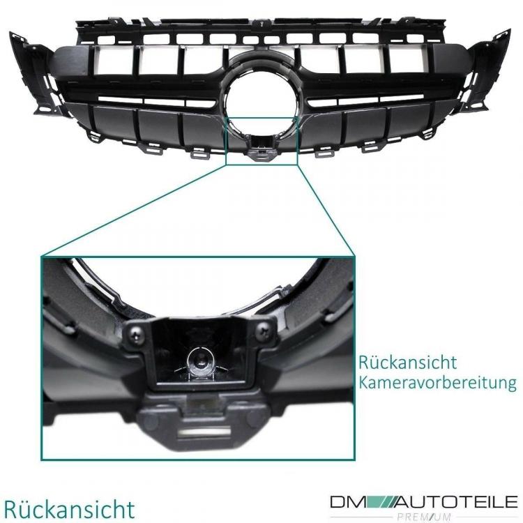 Sport Kühlergrill Schwarz Glanz passt für Mercedes E Klasse W213 S213 C238 A238 ab 2016 nicht E63