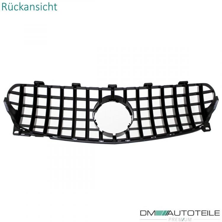 Kühlergrill Chrom Schwarz passt für Mercedes GLA X156 Mopf ab 2017 ab Sport-Panamericana GT