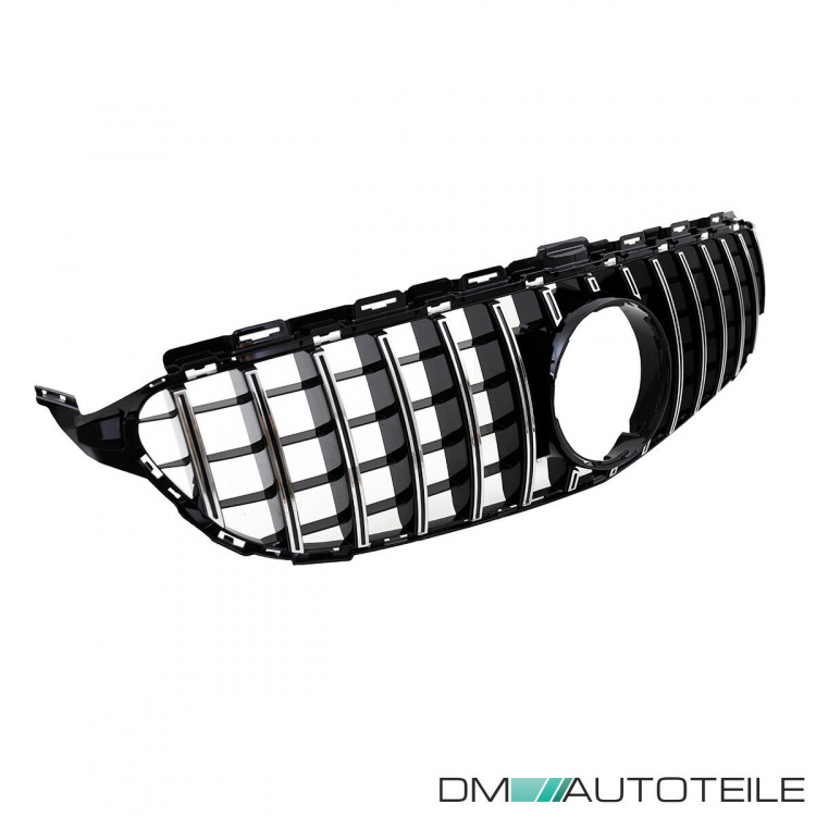 Kühlergrill Grill Schwarz Chrom passt für Mercedes S205 W205 14-18 auf Sport Panamericana GT