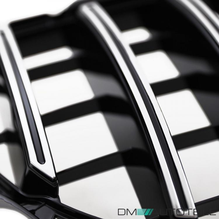 Kühlergrill Grill Schwarz Chrom passt für Mercedes S205 W205 14-18 auf Sport Panamericana GT