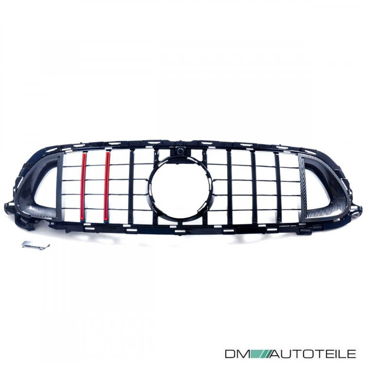 Kühlergrill Schwarz Carbon Glanz passend für Mercedes E Klasse W213 S213 Facelift Mopf ab 2020 auf Evo Sport Panamericana GT
