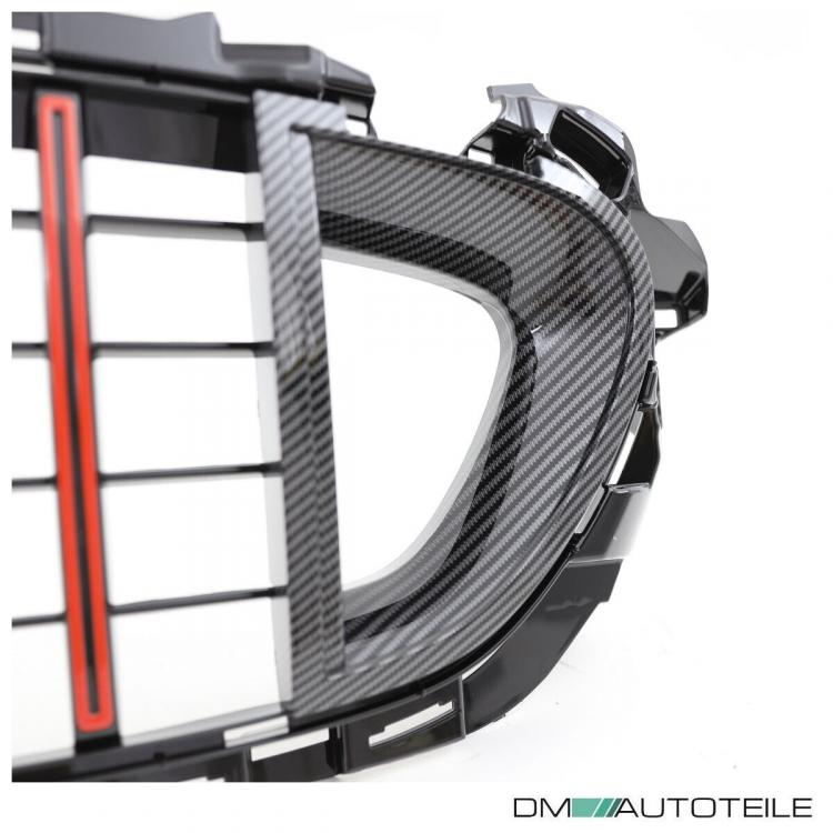 Kühlergrill Schwarz Carbon Glanz passend für Mercedes E Klasse W213 S213 Facelift Mopf ab 2020 auf Evo Sport Panamericana GT