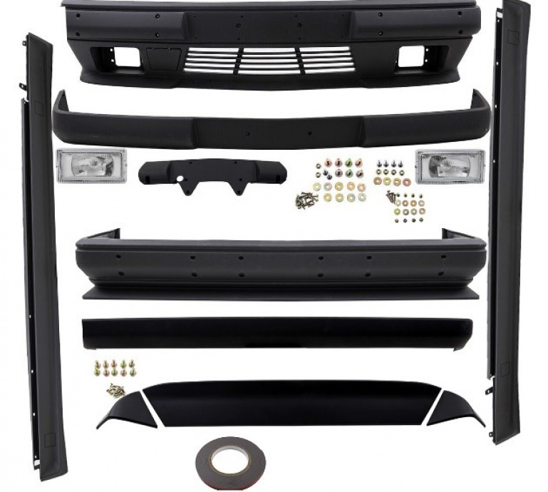 Klassik Design Bodykit Set für Mercedes Benz E-Klasse W124 85-95 Front + Heck + Seite