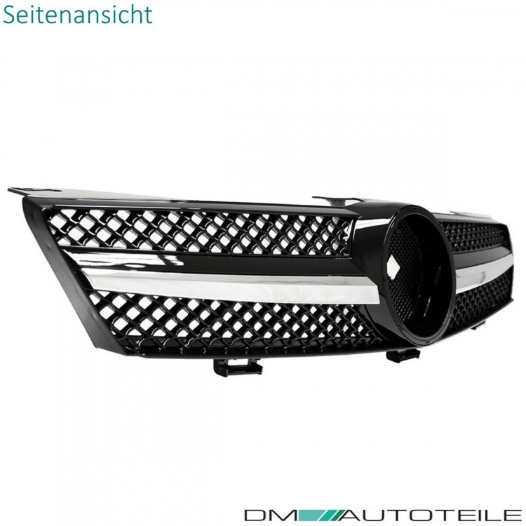 Kühlergrill Gitter Schwarz hochglanz + Chrom passend für CLS C219 W219 AMG 04-08