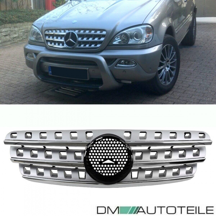 Mercedes ML W163 Kühlergrill Chrom Silber W164 Optik 98-05