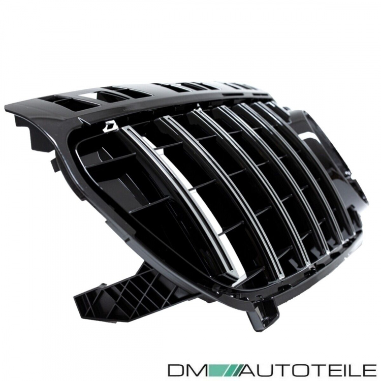 Kühlergrill Schwarz Chrom passt für Mercedes A-Klasse W176 Vorfacelift 12-15 auf Sport Panamericana GT