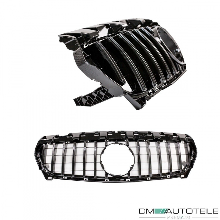 Kühlergrill Schwarz glanz passt für Mercedes W117 CLA ab 2013-2016 auch A45 AMG auf Sport-Panamericana GT