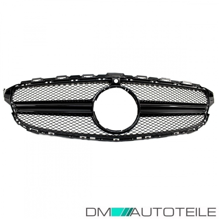 Kühlergrill Schwarz Glanz + Kamera passt für Mercedes W205 S205 14-18 kein AMG