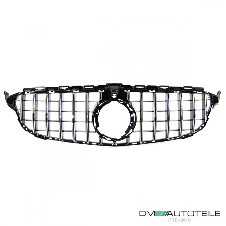 Facelift Kühlergrill Chrom passt für Mercedes C-Klasse W205 S205 Mopf ab 2018 +Kamera auf Sport-Panamericana GT